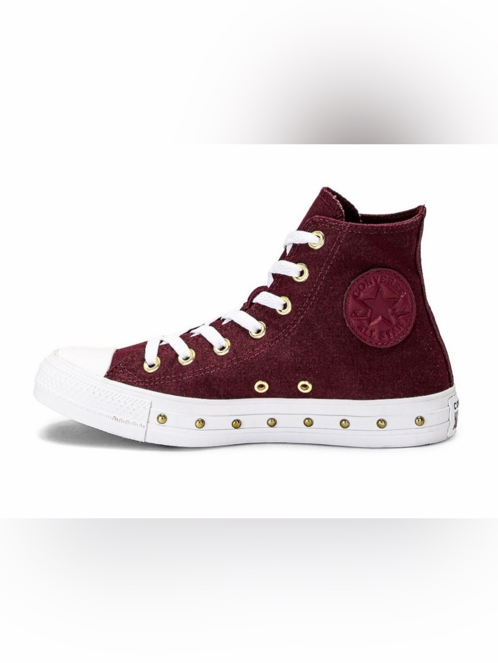 Converse Chuck Taylor All Star Sneaker in Bordeaux, White and Gold